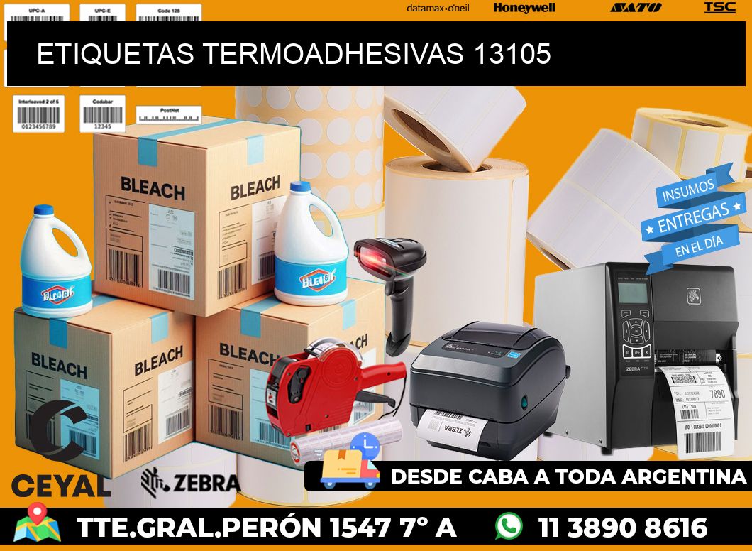 ETIQUETAS TERMOADHESIVAS 13105