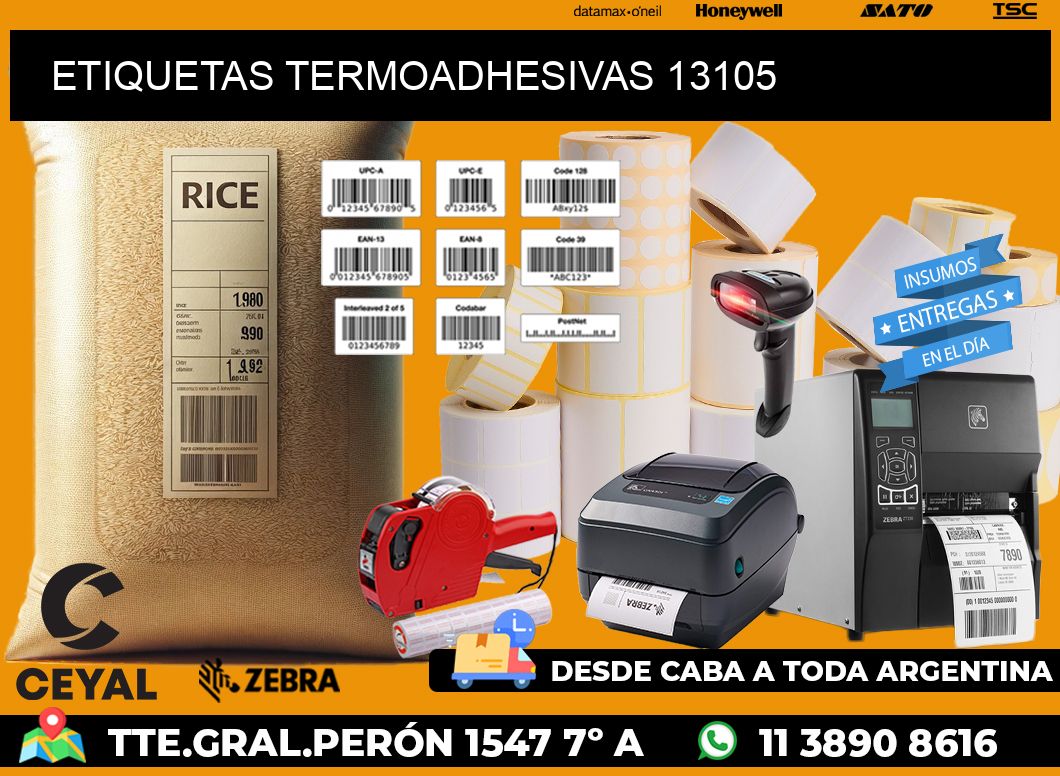 ETIQUETAS TERMOADHESIVAS 13105