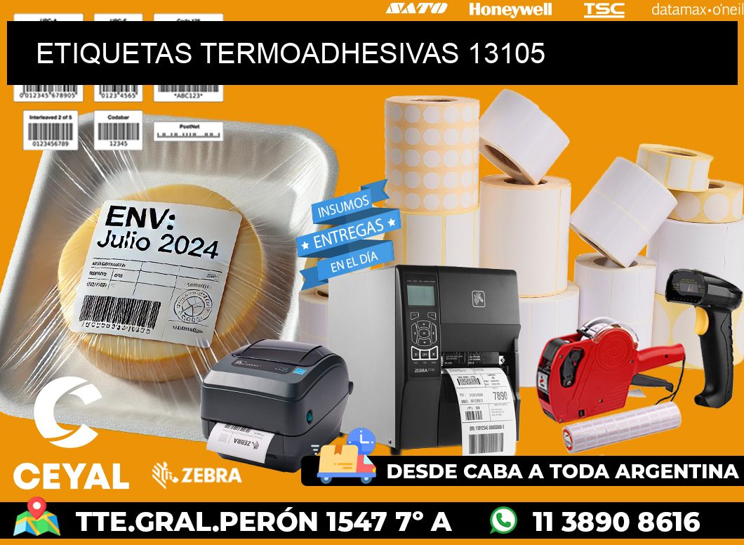 ETIQUETAS TERMOADHESIVAS 13105
