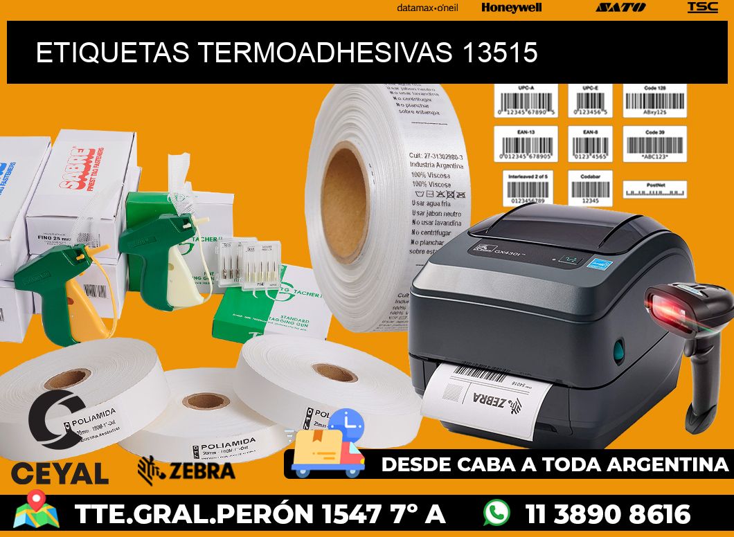 ETIQUETAS TERMOADHESIVAS 13515