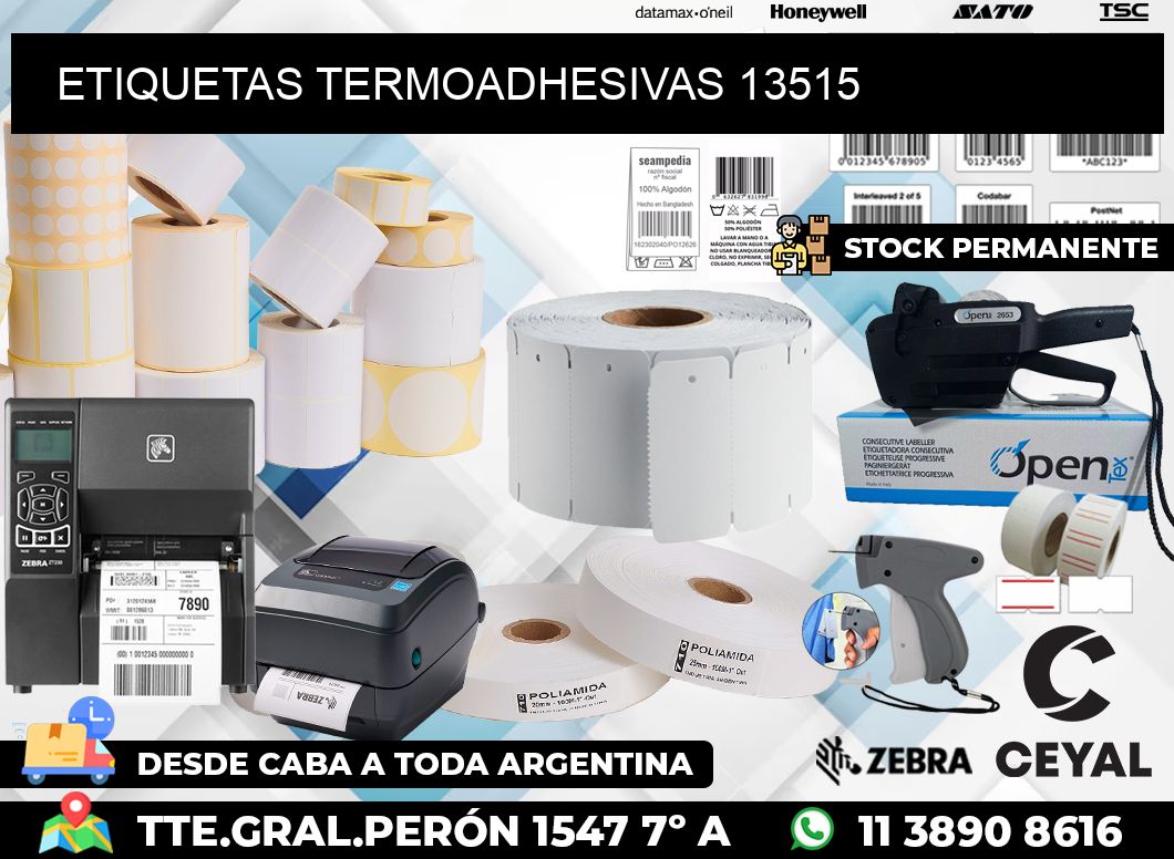 ETIQUETAS TERMOADHESIVAS 13515