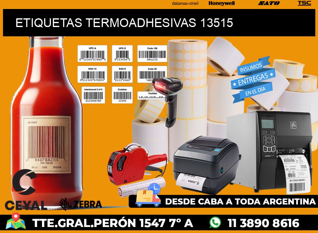 ETIQUETAS TERMOADHESIVAS 13515