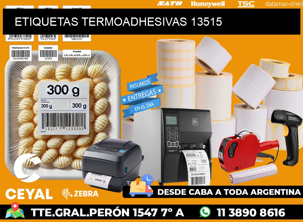 ETIQUETAS TERMOADHESIVAS 13515