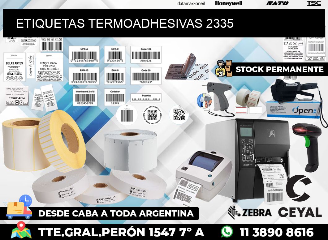 ETIQUETAS TERMOADHESIVAS 2335
