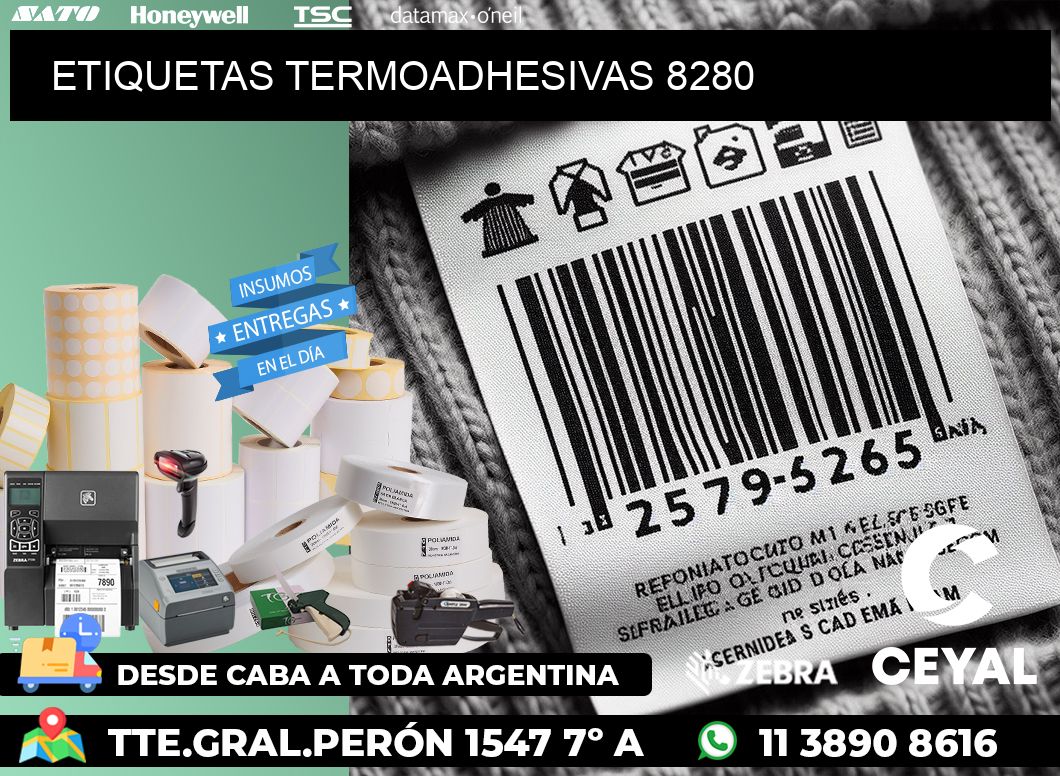 ETIQUETAS TERMOADHESIVAS 8280