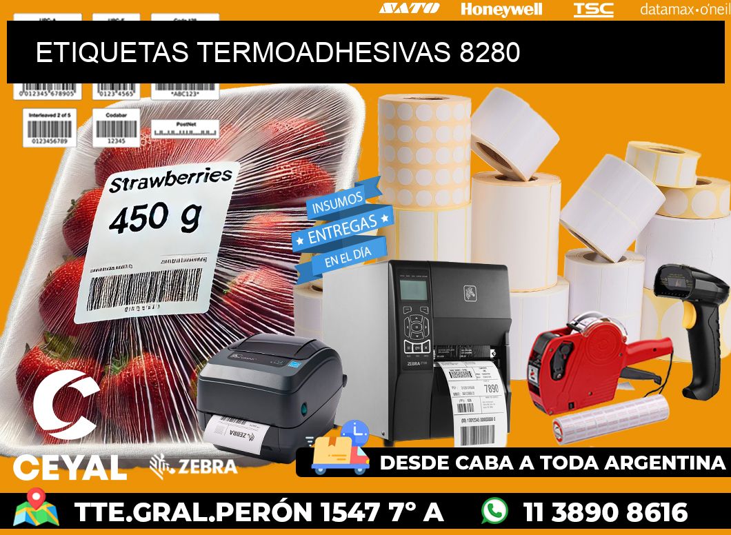 ETIQUETAS TERMOADHESIVAS 8280