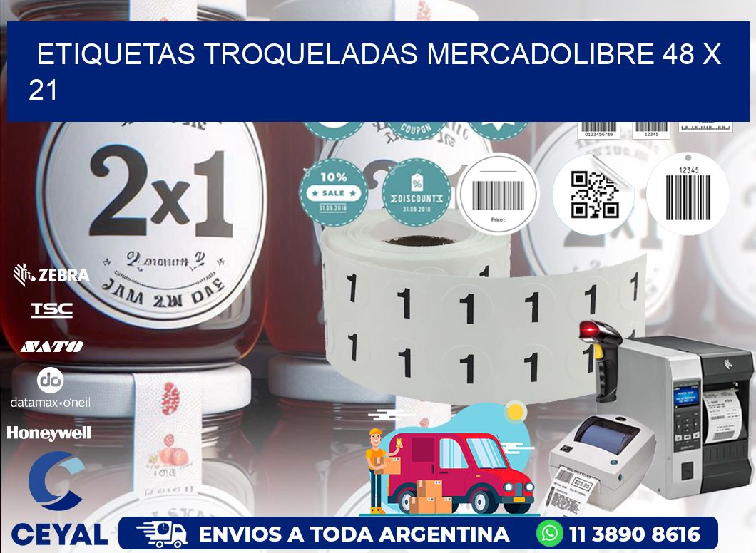 ETIQUETAS TROQUELADAS MERCADOLIBRE 48 x 21