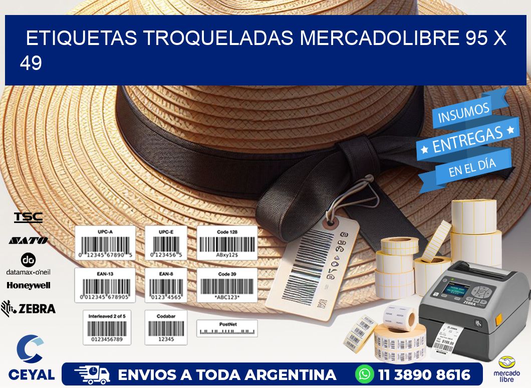 ETIQUETAS TROQUELADAS MERCADOLIBRE 95 x 49