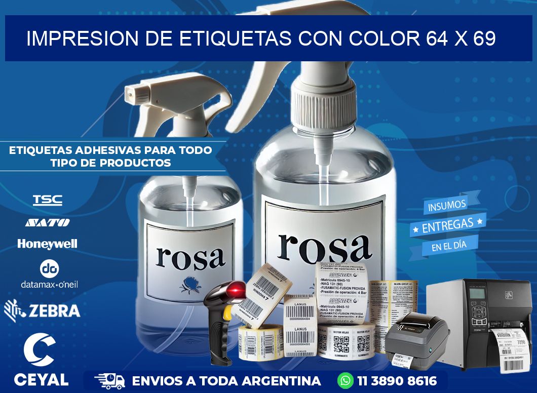 IMPRESION DE ETIQUETAS CON COLOR 64 x 69