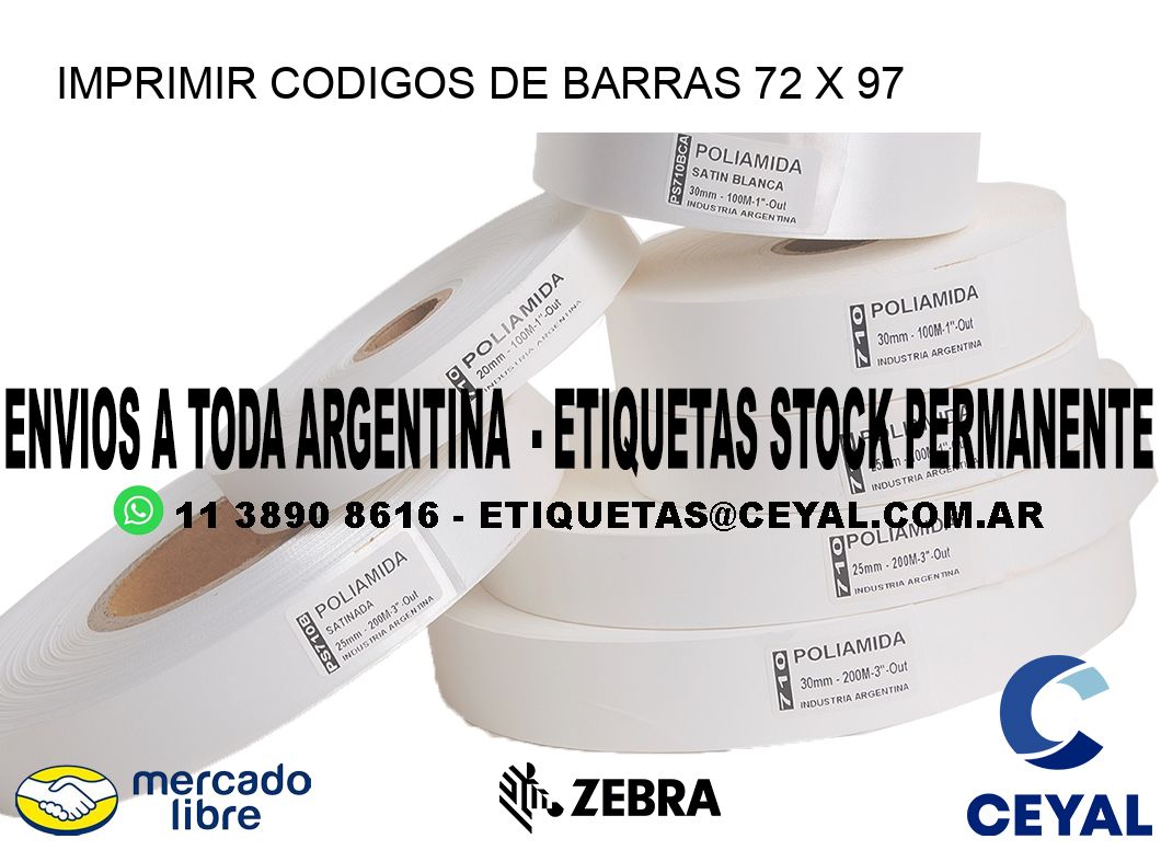 IMPRIMIR CODIGOS DE BARRAS 72 x 97