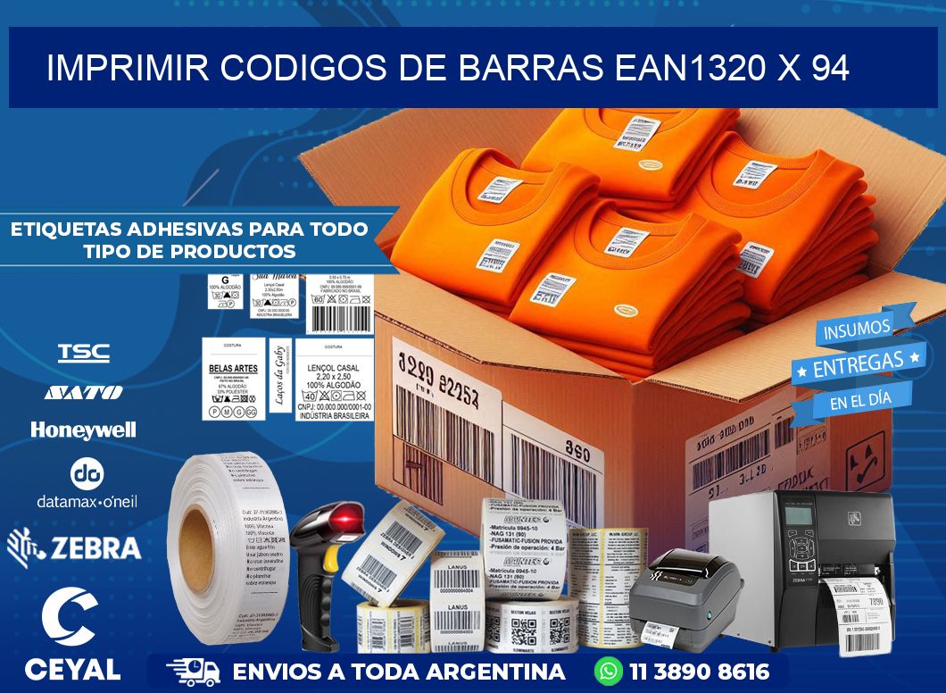 IMPRIMIR CODIGOS DE BARRAS EAN1320 x 94