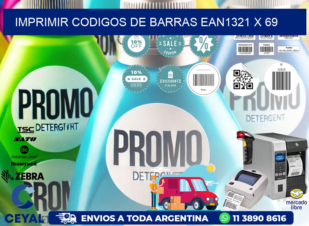 IMPRIMIR CODIGOS DE BARRAS EAN1321 x 69