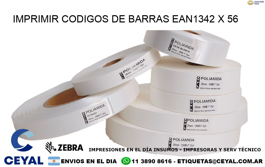 IMPRIMIR CODIGOS DE BARRAS EAN1342 x 56