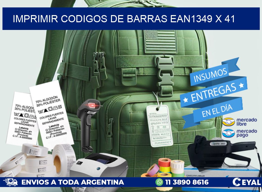 IMPRIMIR CODIGOS DE BARRAS EAN1349 x 41