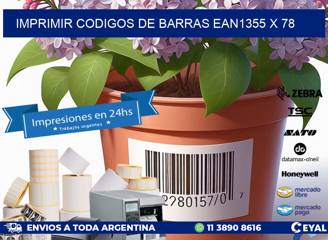 IMPRIMIR CODIGOS DE BARRAS EAN1355 x 78