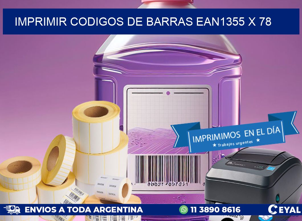 IMPRIMIR CODIGOS DE BARRAS EAN1355 x 78