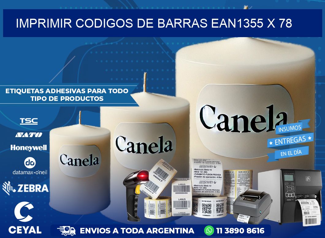 IMPRIMIR CODIGOS DE BARRAS EAN1355 x 78