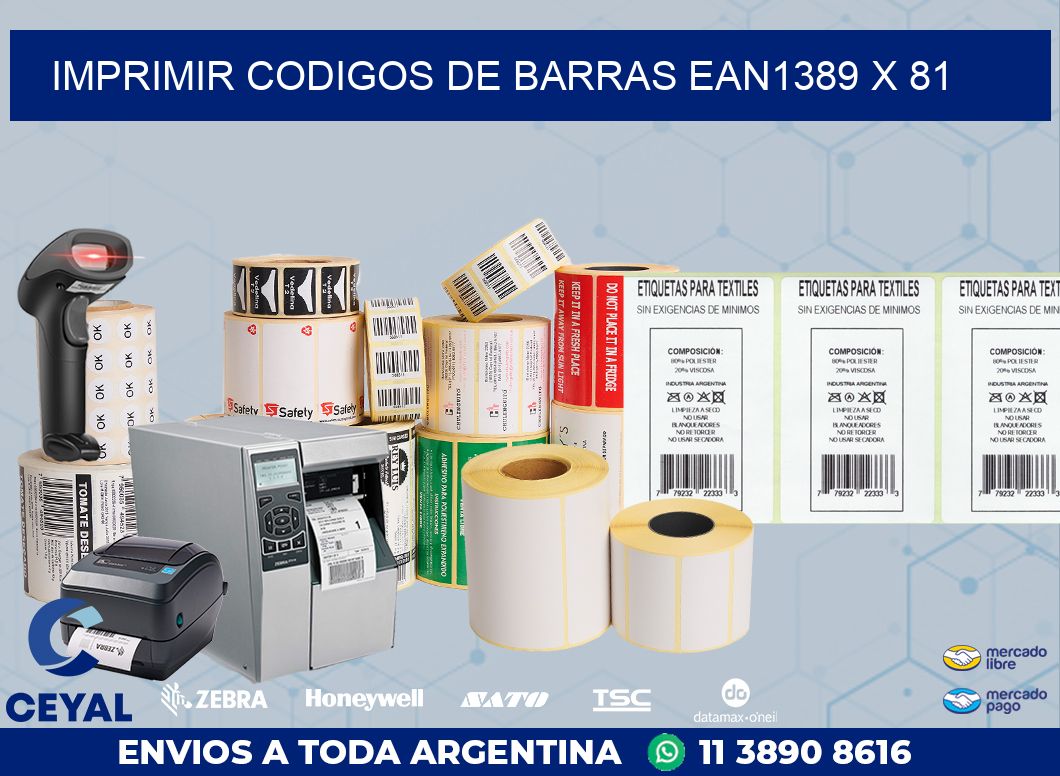 IMPRIMIR CODIGOS DE BARRAS EAN1389 x 81
