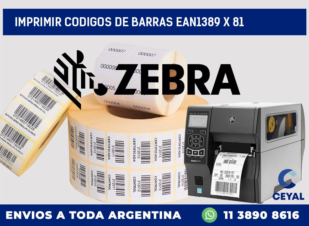 IMPRIMIR CODIGOS DE BARRAS EAN1389 x 81