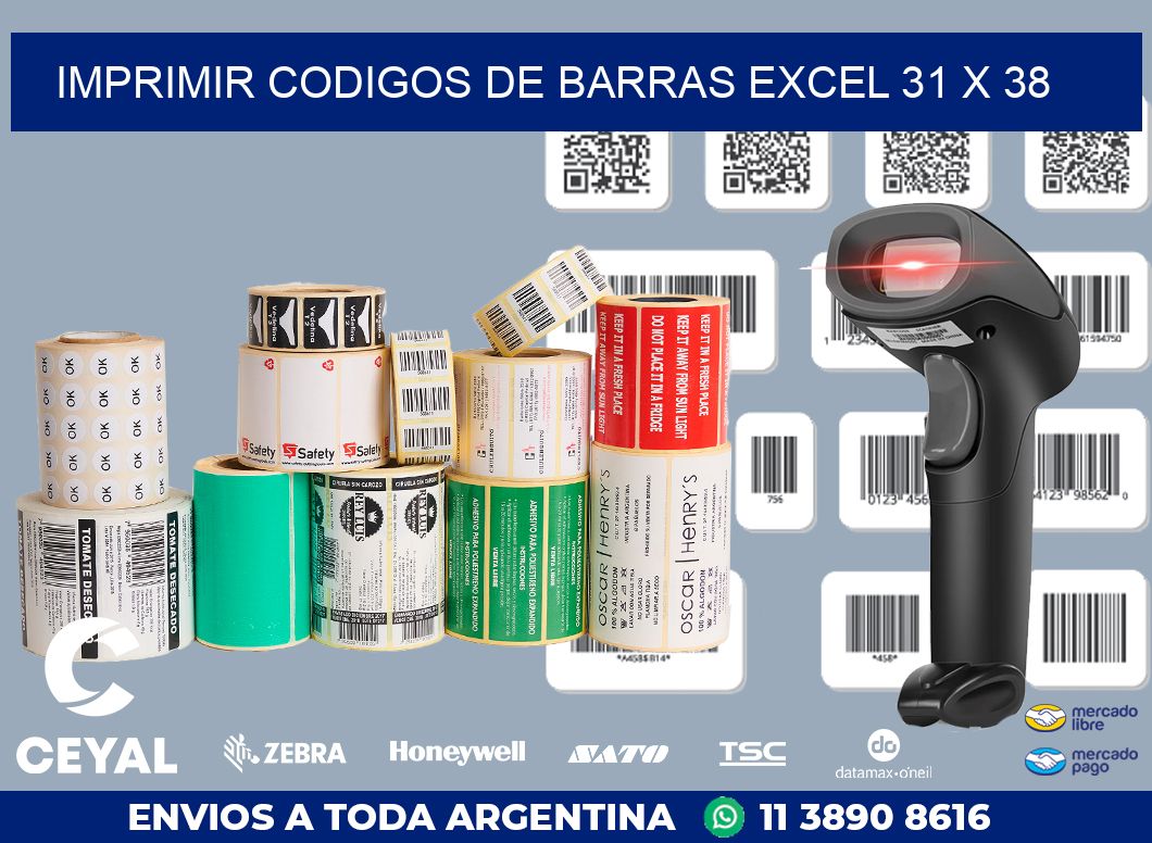 IMPRIMIR CODIGOS DE BARRAS EXCEL 31 x 38