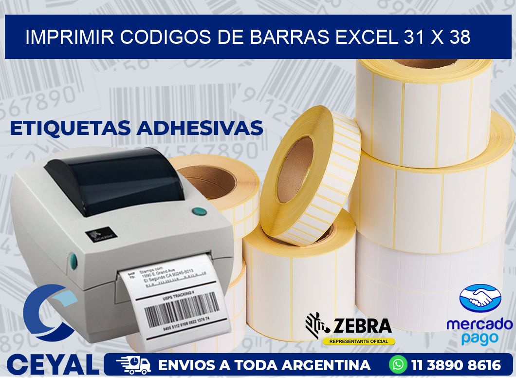 IMPRIMIR CODIGOS DE BARRAS EXCEL 31 x 38