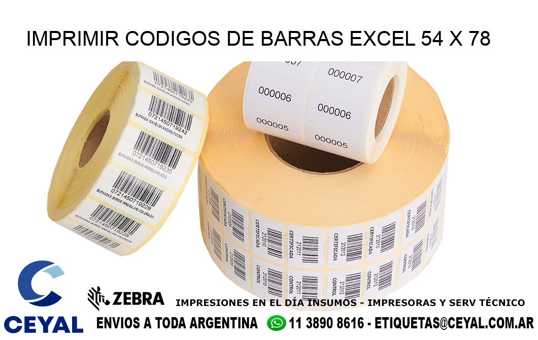 IMPRIMIR CODIGOS DE BARRAS EXCEL 54 x 78