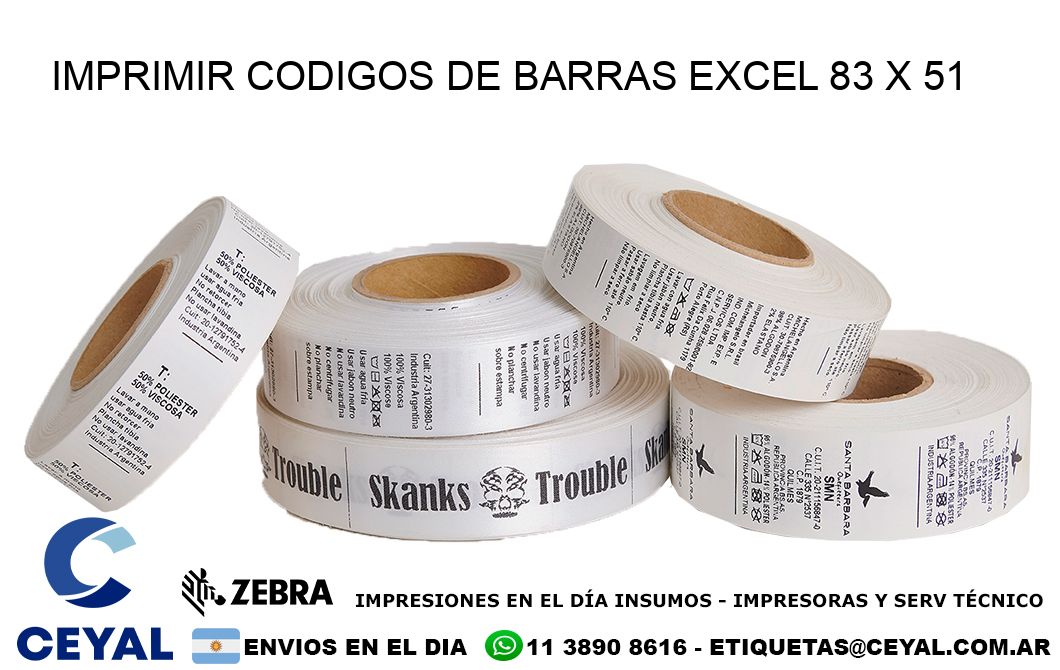 IMPRIMIR CODIGOS DE BARRAS EXCEL 83 x 51
