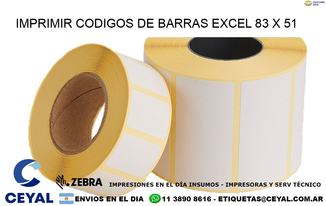 IMPRIMIR CODIGOS DE BARRAS EXCEL 83 x 51
