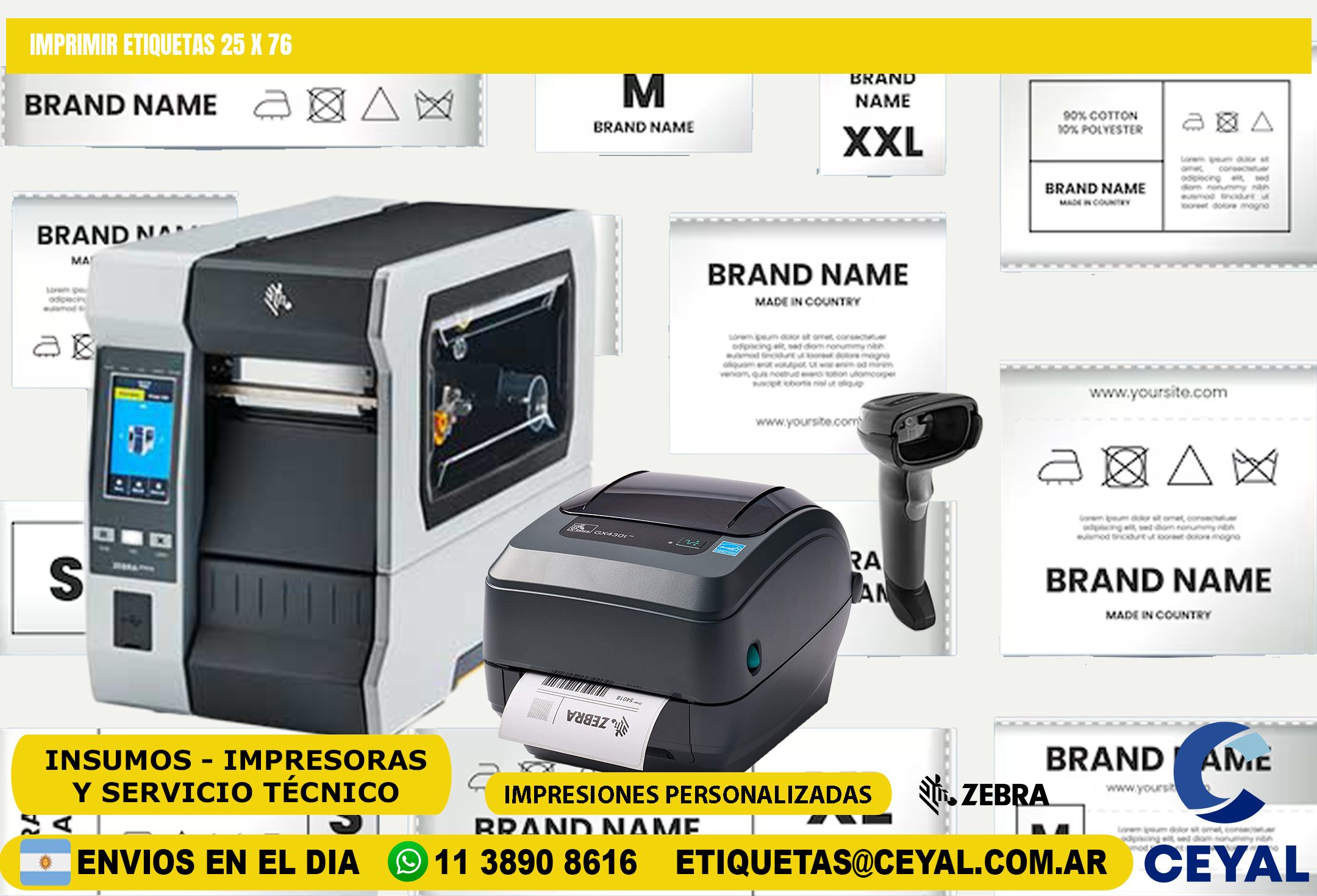 IMPRIMIR ETIQUETAS 25 x 76