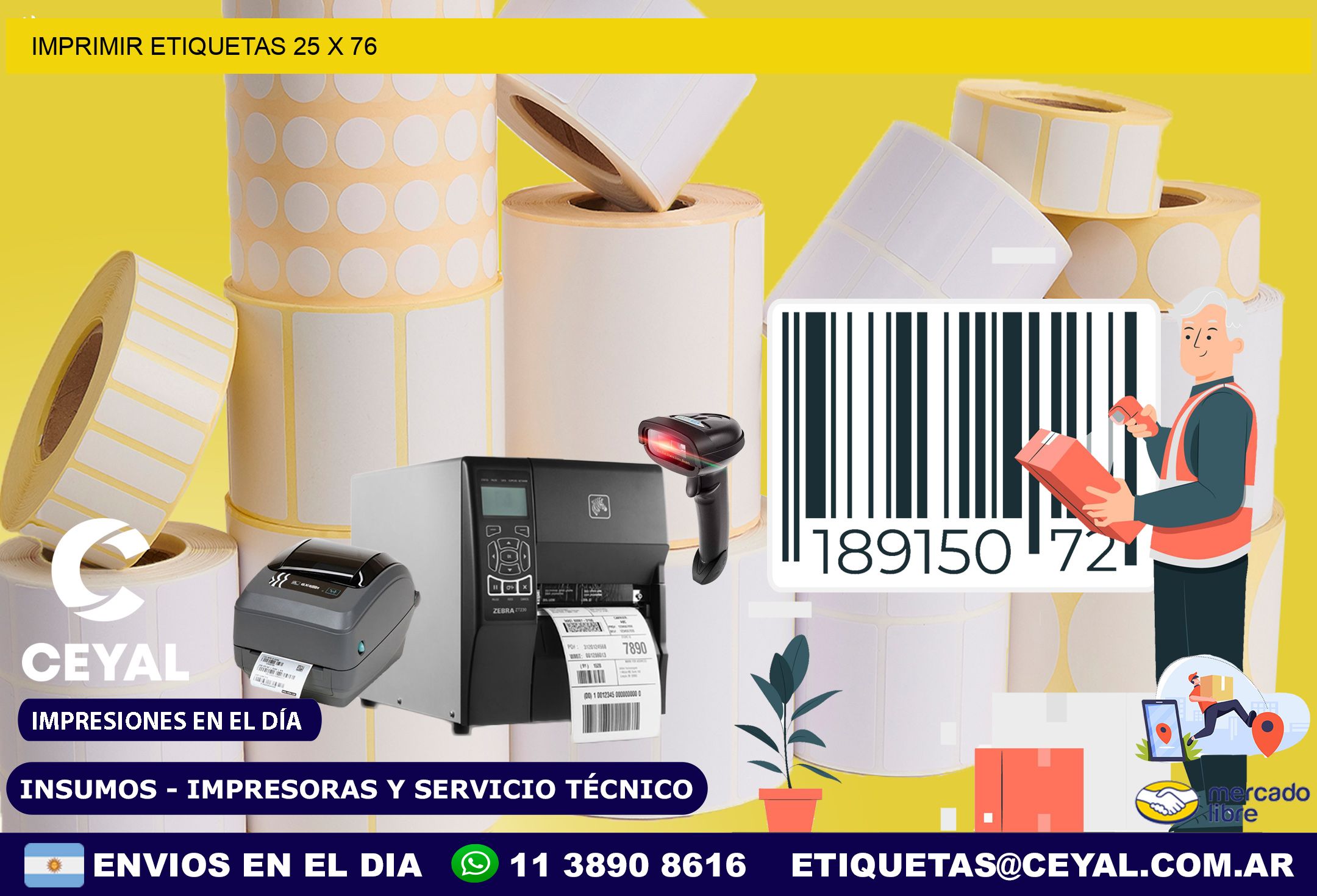 IMPRIMIR ETIQUETAS 25 x 76