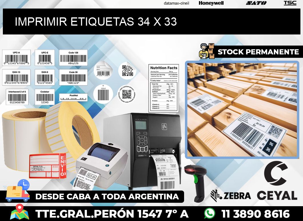 IMPRIMIR ETIQUETAS 34 x 33