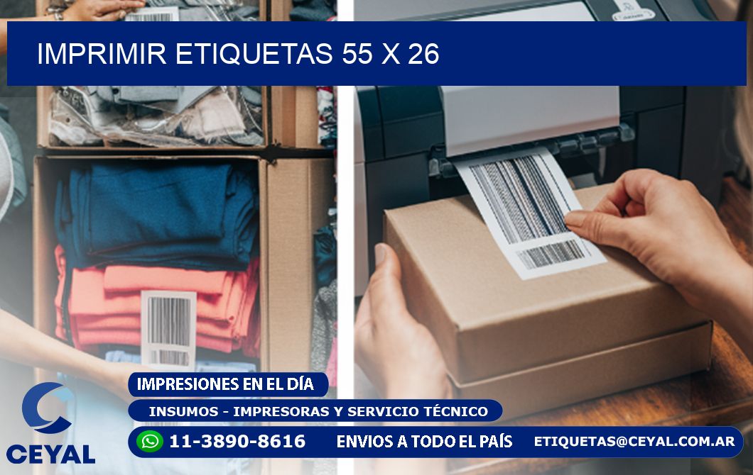 IMPRIMIR ETIQUETAS 55 x 26