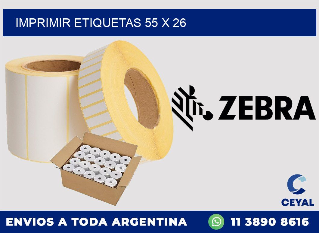 IMPRIMIR ETIQUETAS 55 x 26