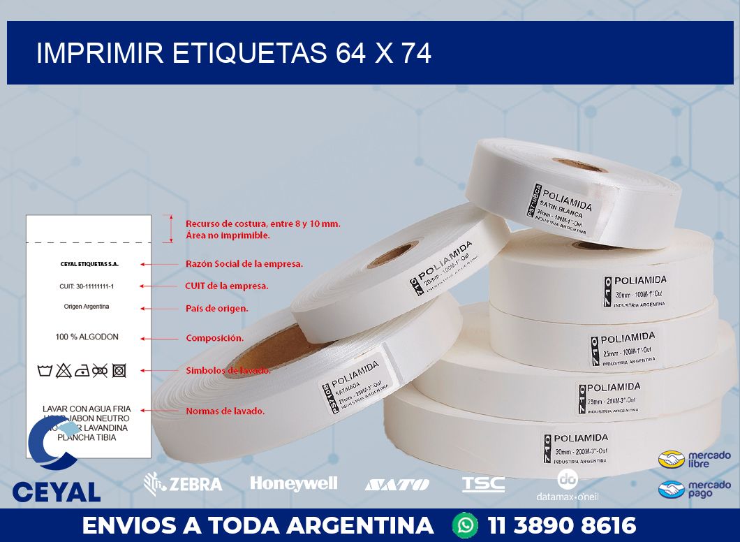 IMPRIMIR ETIQUETAS 64 x 74