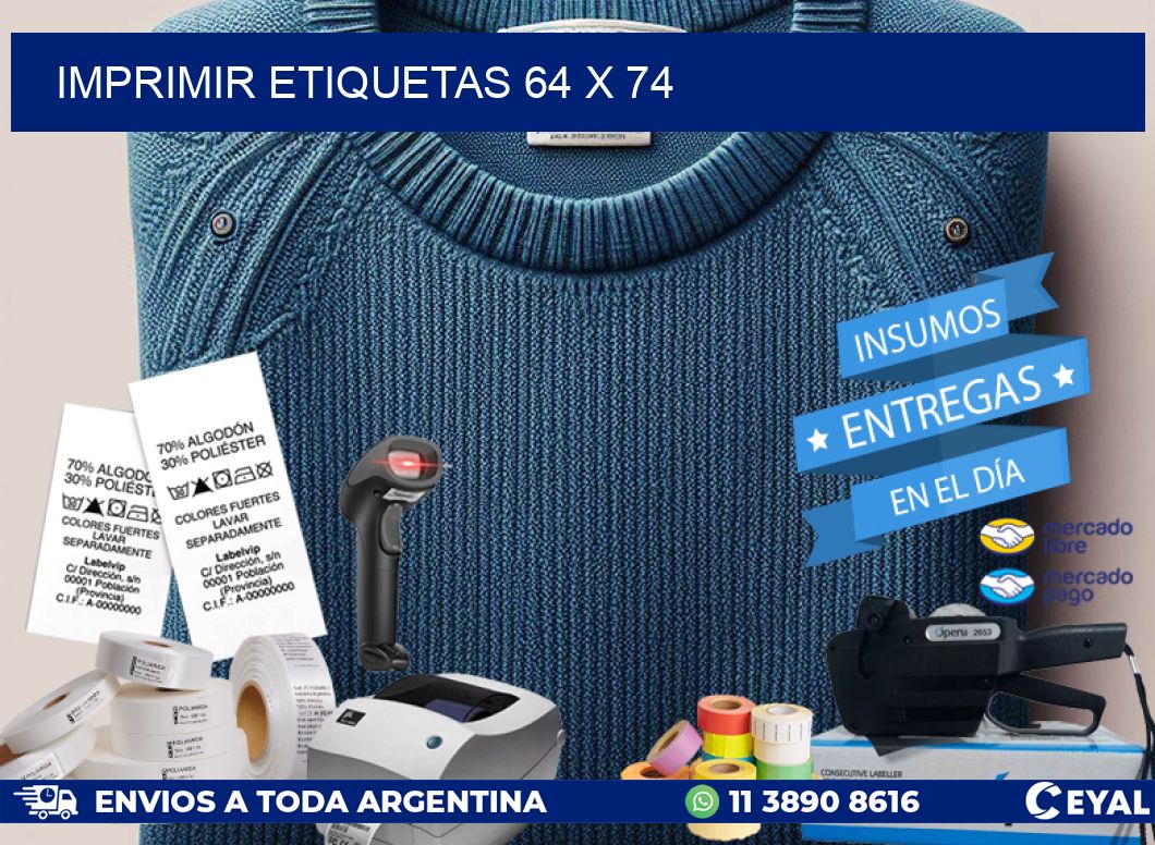 IMPRIMIR ETIQUETAS 64 x 74