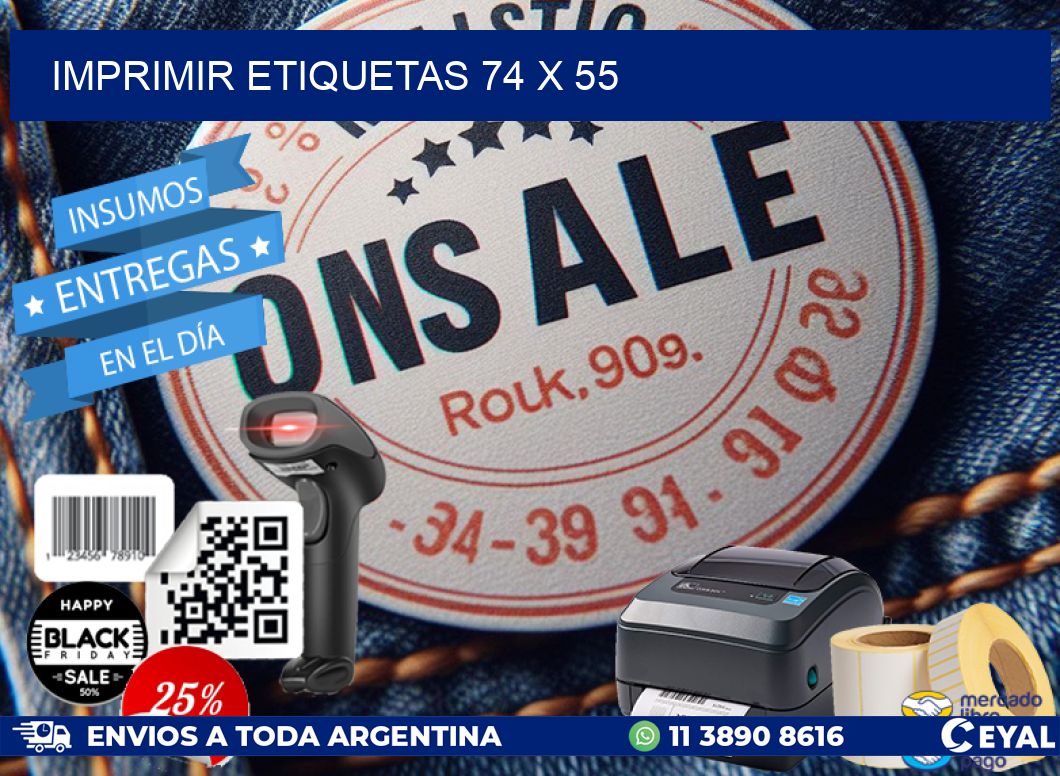 IMPRIMIR ETIQUETAS 74 x 55