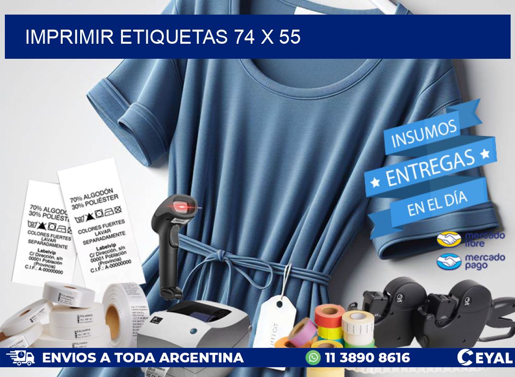 IMPRIMIR ETIQUETAS 74 x 55