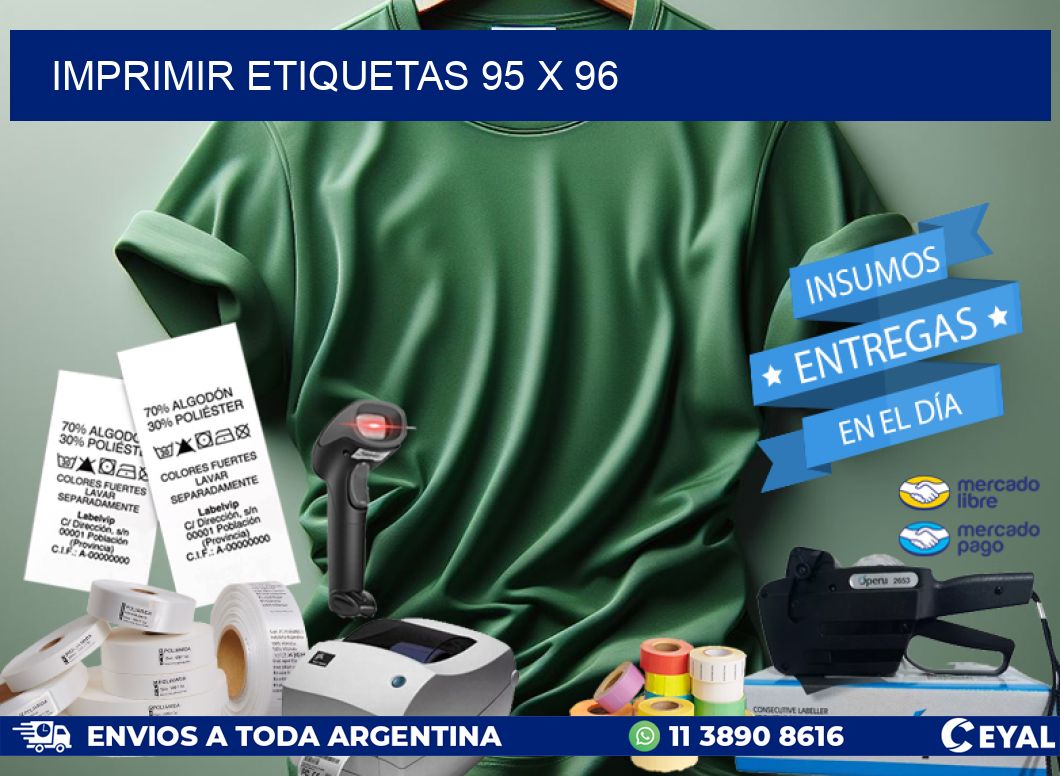 IMPRIMIR ETIQUETAS 95 x 96
