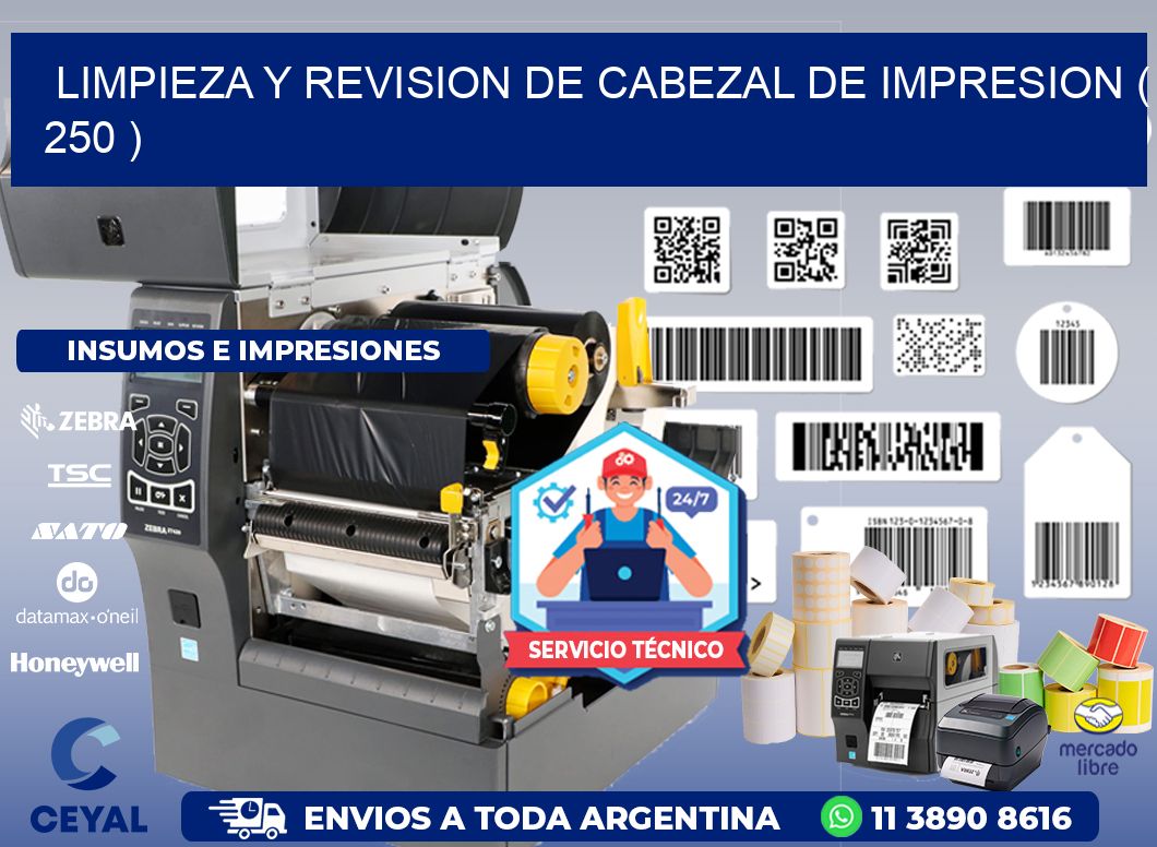 LIMPIEZA Y REVISION DE CABEZAL DE IMPRESION ( 250 )