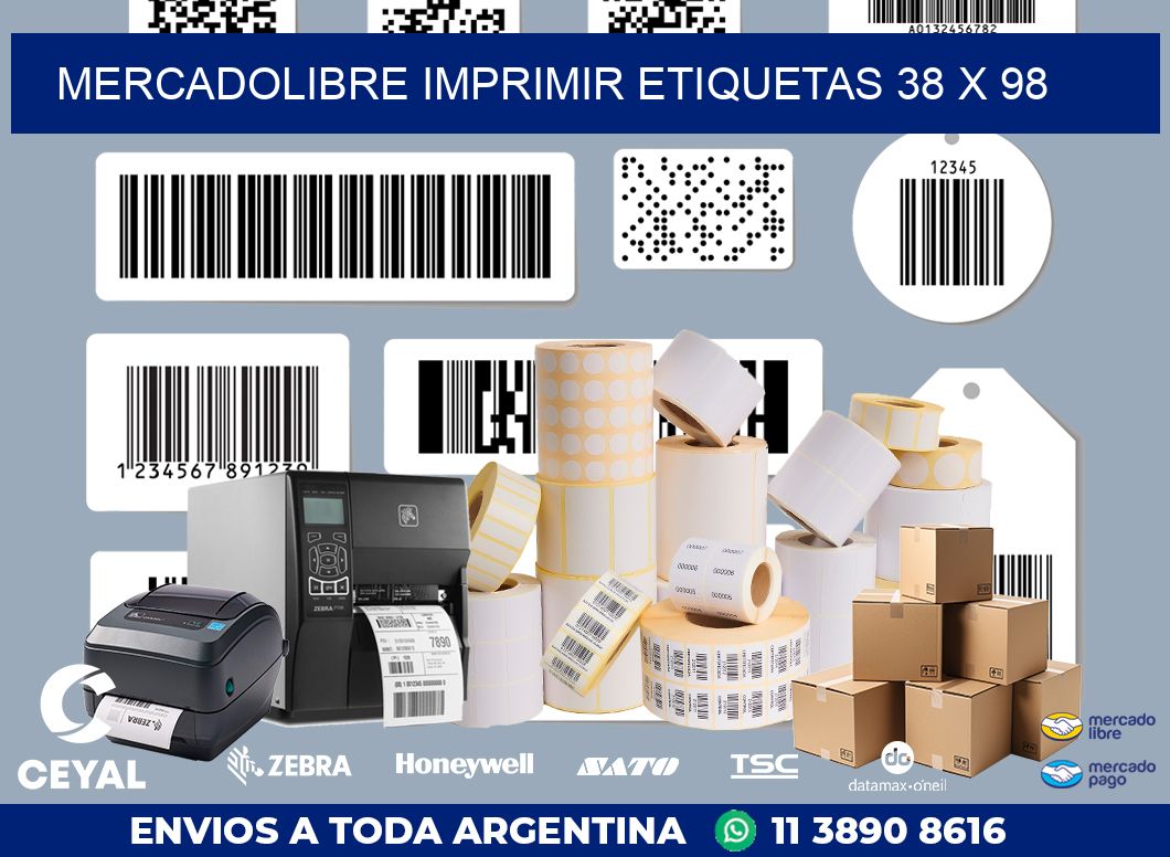 MERCADOLIBRE IMPRIMIR ETIQUETAS 38 x 98