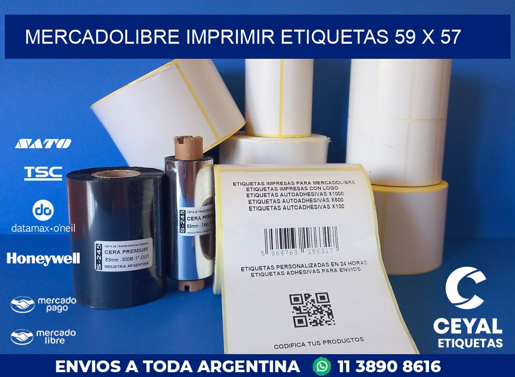 MERCADOLIBRE IMPRIMIR ETIQUETAS 59 x 57