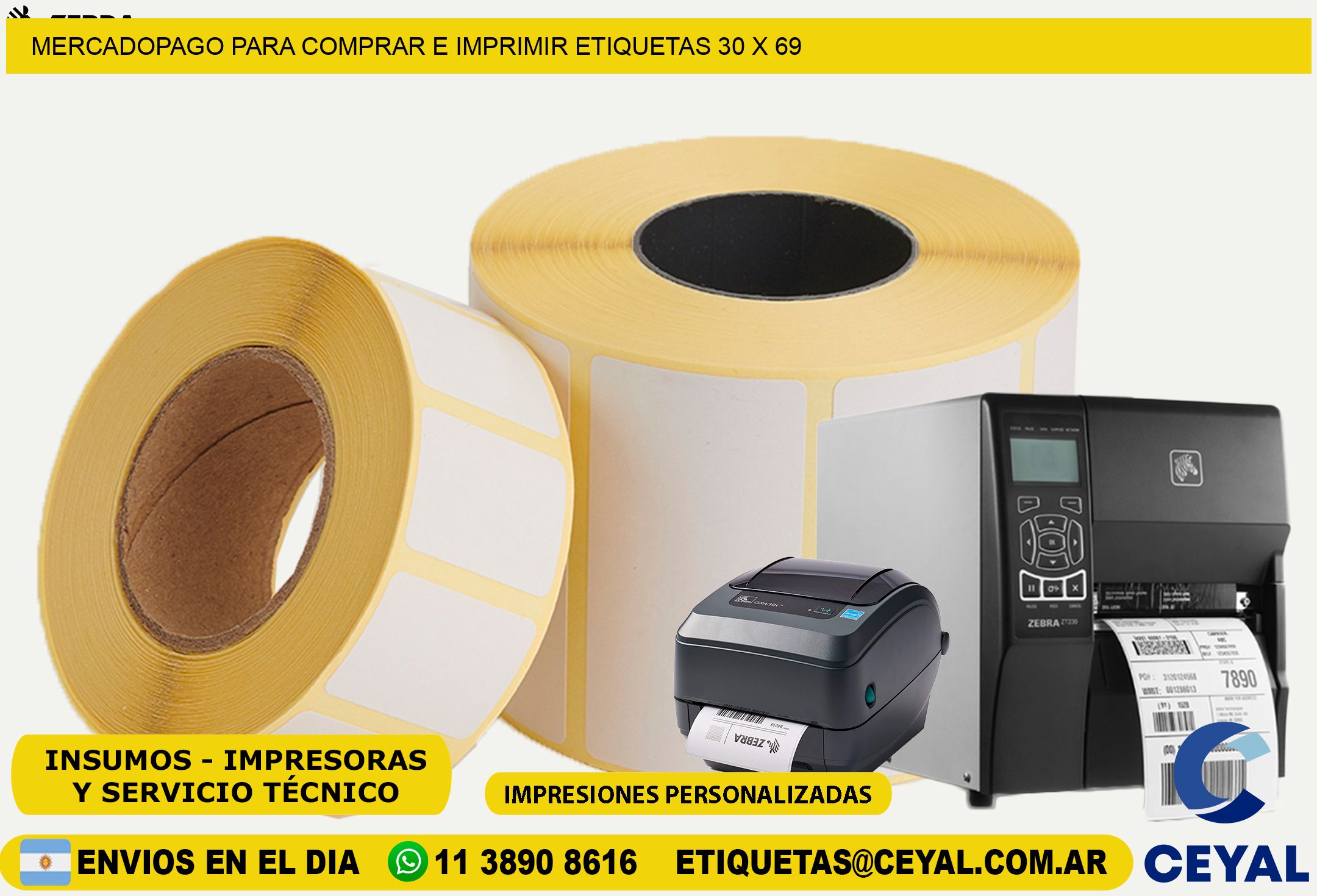 MERCADOPAGO PARA COMPRAR E IMPRIMIR ETIQUETAS 30 x 69