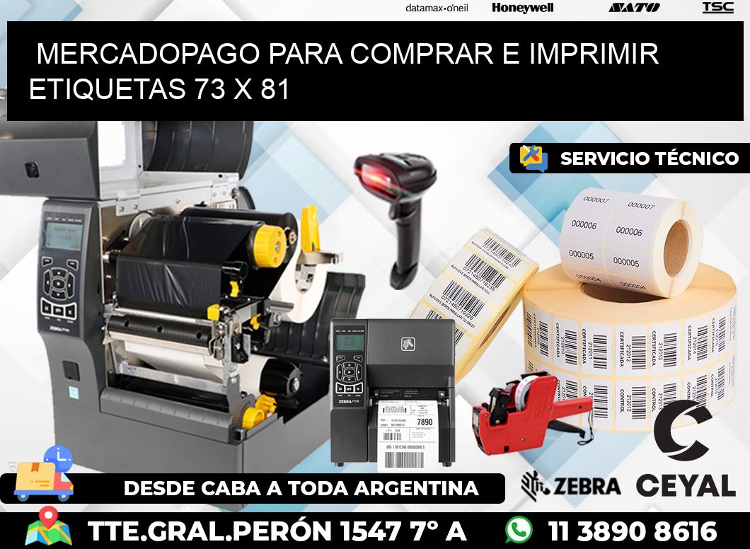 MERCADOPAGO PARA COMPRAR E IMPRIMIR ETIQUETAS 73 x 81