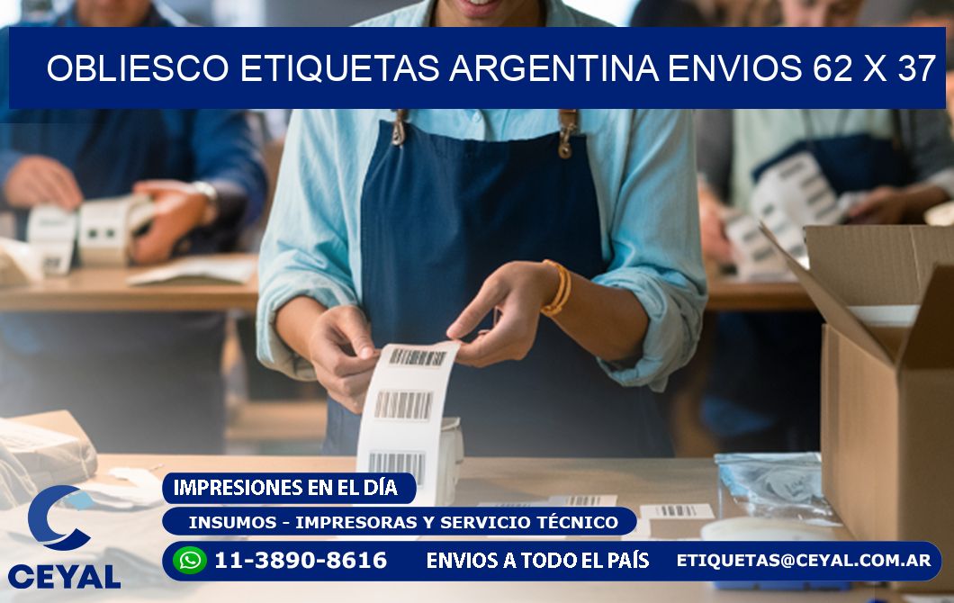 OBLIESCO ETIQUETAS ARGENTINA ENVIOS 62 x 37
