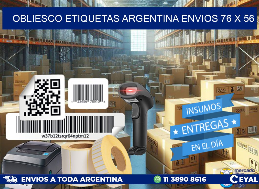 OBLIESCO ETIQUETAS ARGENTINA ENVIOS 76 x 56