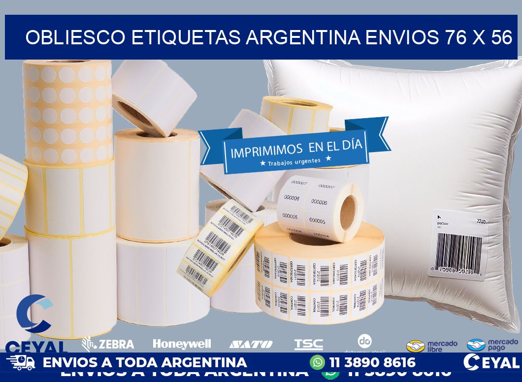 OBLIESCO ETIQUETAS ARGENTINA ENVIOS 76 x 56