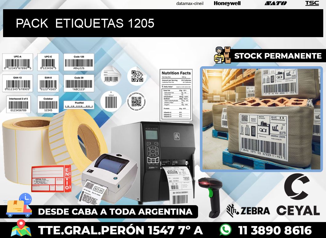 PACK ETIQUETAS 1205