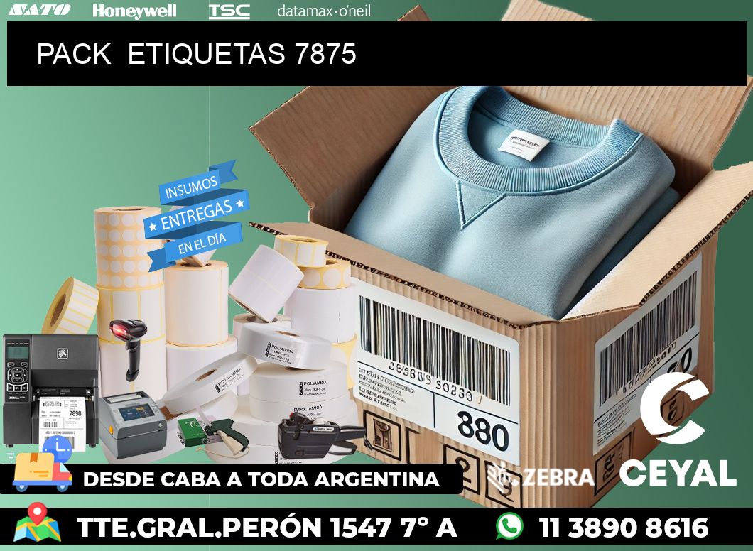 PACK  ETIQUETAS 7875