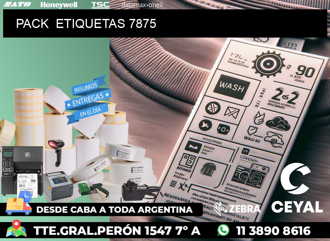 PACK  ETIQUETAS 7875