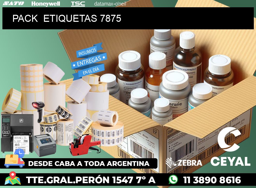 PACK  ETIQUETAS 7875